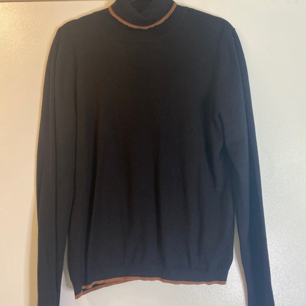 Women's Max Studio Sweater Black/Brown Size XL